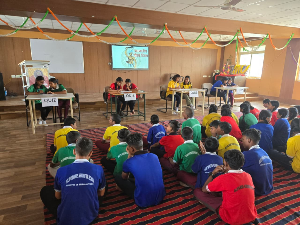 QUIZ COMPETITION CONDUCTED UNDER JANJATIYA GAURAV VARSH 7 NOV 2025 QUIZ COMPETITION CONDUCTED UNDER JANJATIYA GAURAV VARSH 7 NOV 2025