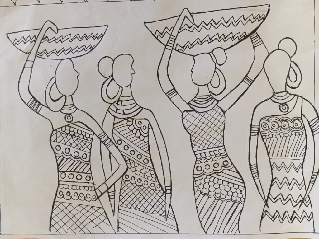 TRADITIONAL PAINTING MADE BY STUDENTS ON JANJATIYA GAURAV VARSH 2025 TRADITIONAL PAINTING MADE BY STUDENTS ON JANJATIYA GAURAV VARSH 2025